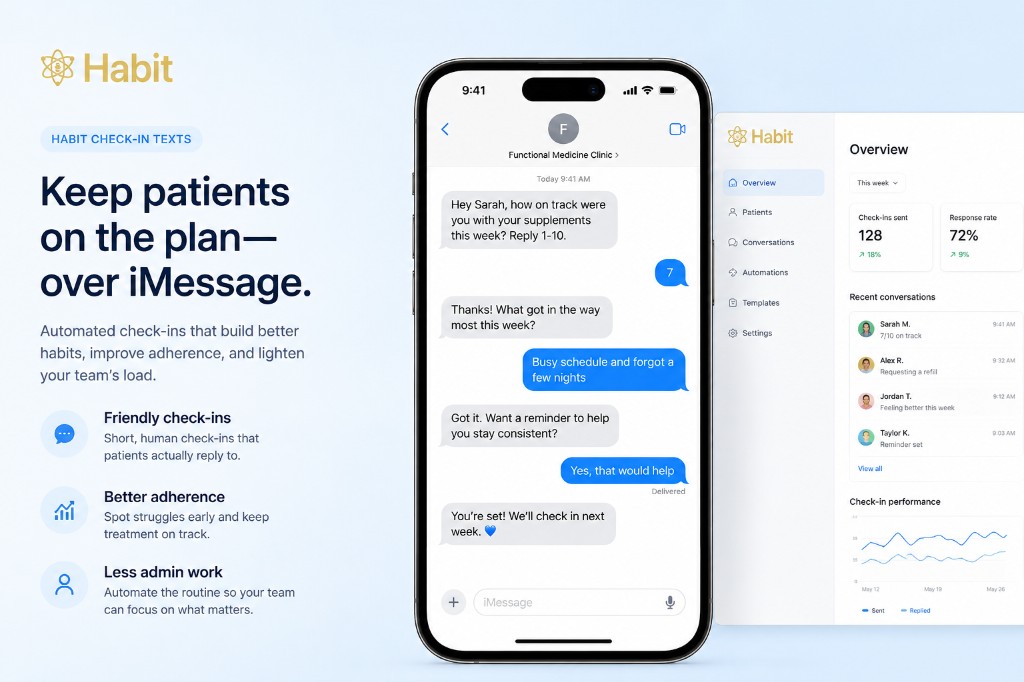 Habit check-in texts: keep patients on the plan between visits